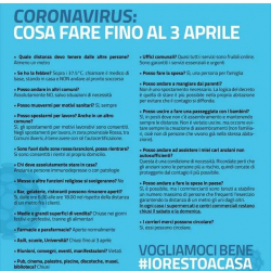 COVID-19 COSA FARE FINO AL 3 APRILE