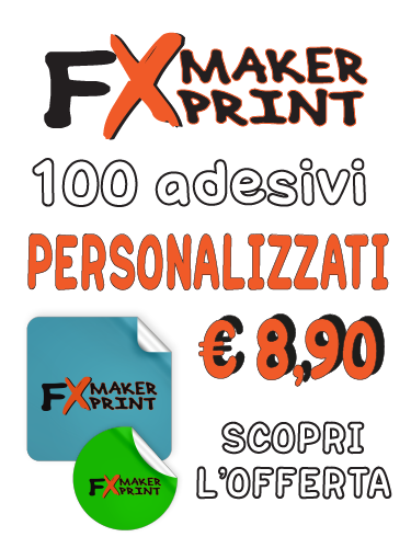100 Adesivi personalizzati € 8,90